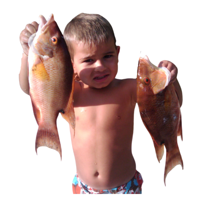 Young Connor fishing in Key West